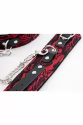 Кружевной набор ошейник и наручники TOYFA Marcus – красный