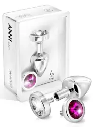 Изящный анальный плаг Anni Switch с двумя заменяемыми вкручивающимися основаниями – серебристый