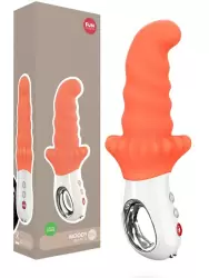 Фактурный вибратор Fun Factory G5 Moody, 18,8 см, силикон, оранжевый
