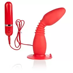 Гибкая анальная пробка с вибрацией COLT Easy Flex Glider – красная