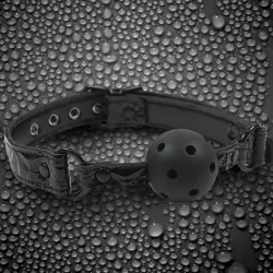 Кляп с виниловым ремешком Sinful Ball Gag – черный