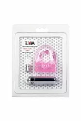 Эрекционное виброкольцо TOYFA с петлей для мошонки - розовый