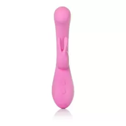 Перезаряжаемый вибратор для точки G с клиторальным стимулятором Rechargeable G Jack Rabbit – розовый