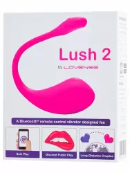 Виброяйцо Lovense Lush 2, с управлением смартфоном, розовое