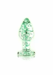 Анальная пробка Glass Butt Plug - Glow in the Dark - Large - Clear