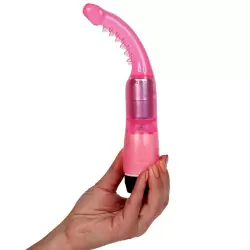 Вибромассажер G-точки Curved Nubby Vibe с усиками – розовый