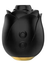 Бесконтактный стимулятор клитора Fifty Shades of Grey Hearts & Flowers, 4 режима, 7,6 см, в форме розы, черный