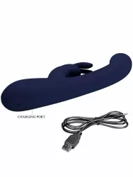 Инновационный Вибратор-кролик Baile Lamar, с LED-дисплеем, 22 см, 10 режимов