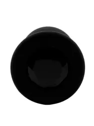 Средняя силиконовая анальная пробка Kanikule Medium с кристаллом – черный с черным