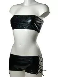 Черный топ и шортики на шнуровке Avanua Meena – S/M