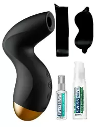 Новогодний набор Svakom Pulse Box: стимулятор Pulse Pure, лубрикант и клинер Swiss Navy, маска на глаза и лента для связывания