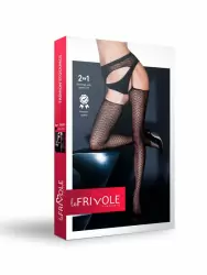 Чулки с поясом и рисунком зигзаг (Sense)