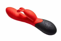 Нагреваемый вибратор кролик Gemini, цвет красный