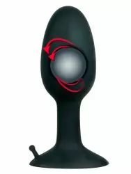 Гладкая анальная пробка Backdoor Friend, со смещенным центром тяжести, 12 см, силикон, черный