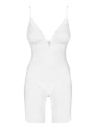 Белая сорочка с пикантным вырезом и стринги Charms (Obsessive) – L/XL