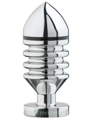 Анальный стимулятор Mystim Hector Helix S, для подключения к источнику электроимпульсов, 10 см, серебристый