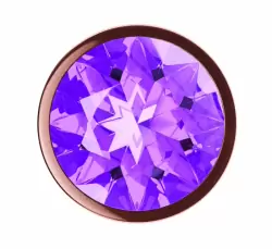 Анальная Пробка Diamond Amethyst Shine L Розовое Золото