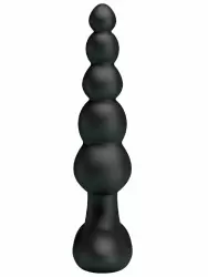 Гибкий анальный вибростимулятор Baile Corban, 5 бусин, 12 режимов, 12 см