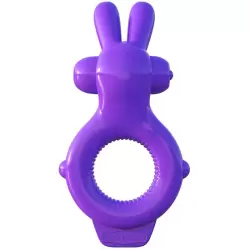 Эрекционное кольцо Ultimate Rabbit Ring с вибрацией – фиолетовый