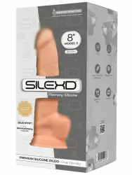Реалистичный фаллоимитатор SILEXD Model 3, 20 см, силикон, светлый телесный