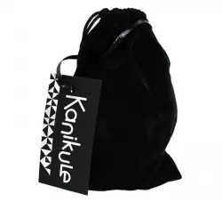 Большая алюминиевая анальная пробка Kanikule Large с кристаллом – серебристый с красным