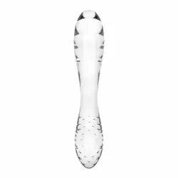 Двухсторонний фаллоимитатор Satisfyer Dazzling Crystal 1, 18 см, стеклянный, прозрачный