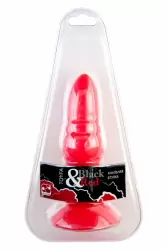 Большая анальная втулка 16 см TOYFA Black&Red – красный