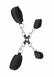 Бондаж для связвания из полиэстера Velcro hand and leg cuffs black