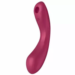 Изогнутый вибратор Satisfyer Curvy Trinity 1, с двумя моторами, 17,4 см, красный