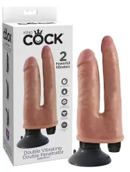 Вибратор для двойного проникновения Double Vibrating Double Penetrator – телесный