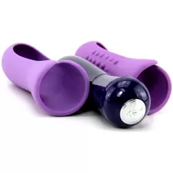 Дизайнерский мини массажер с двумя насадками Io - Lavender