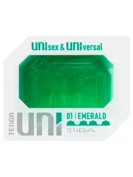 Нереалистичный мастурбатор Tenga Uni Emerald, 5,8 см, ТПЭ, зеленый