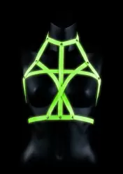 Портупея Bra Harness - Glow in the Dark - Neon Green/Black - S/M