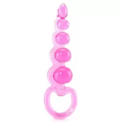 Анальная цепочка Basic Essentials Beaded Probes гибкая – розовый