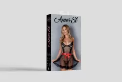 Эротическое платье Maura S/M черно-красное