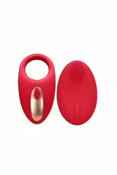 Виброкольцо с вибропультом управления Poise (красный)
