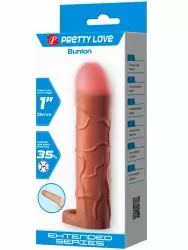 Реалистичная насадка-удлинитель Baile Bunion, с подхватом мошонки, ТПР, 16,5 см