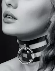 Элегантный чокер Concorde CHOKER FETISH NOIR, 38 см, полиуретан, черный