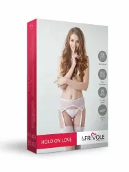 Романтичный пояс для чулок с белым кружевом (Hold on love)