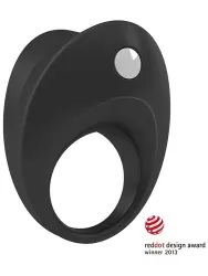 Эрекционное кольцо Ovo  B10 с вибрацией – черный