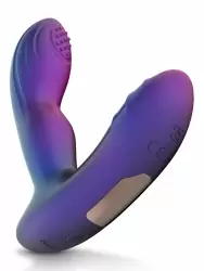 Изогнутый вибростимулятор простаты EDC Galaxy, 12,2 см, 7 режимов, силикон, фиолетовый