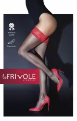 Чулки с красной кружевной резинкой  (Sense)