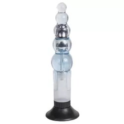 Анальный вибромассажер Water Soft Mounts на присоске – прозрачный