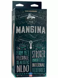 Реалистичная насадка-фаллоимитатор The Mangina, 24 см, ТПЕ, телесный