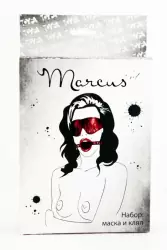 Кружевной набор маска и кляп TOYFA Marcus – красный