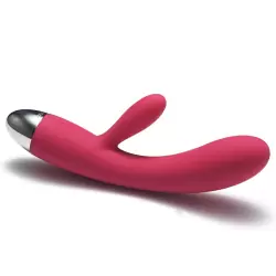 Вибратор Lorna работает от прикосновений, интеллектуальный – винно красный