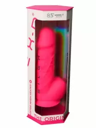 Реалистичный фаллоимитатор SILEXD Model 1, с мошонкой, 21,5 см, фуксия