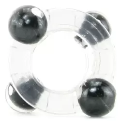 Двойное эрекционное кольцо с магнитами Magnetic Power Rings - прозрачный