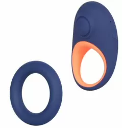 Набор эрекционных колец Link Up Verge, 10 режимов, силикон, синий