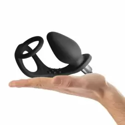 Эрекционное кольцо с анальной пробкой  Rocks Off RO-Zen  Черный